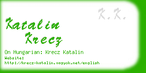 katalin krecz business card